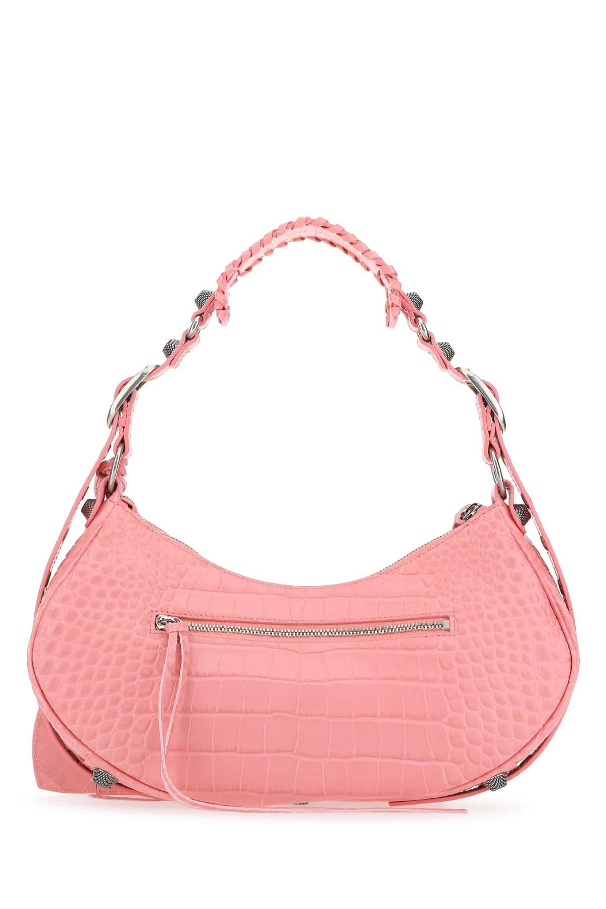Balenciaga Women Pink Leather Le Cagole S Shoulder Bag