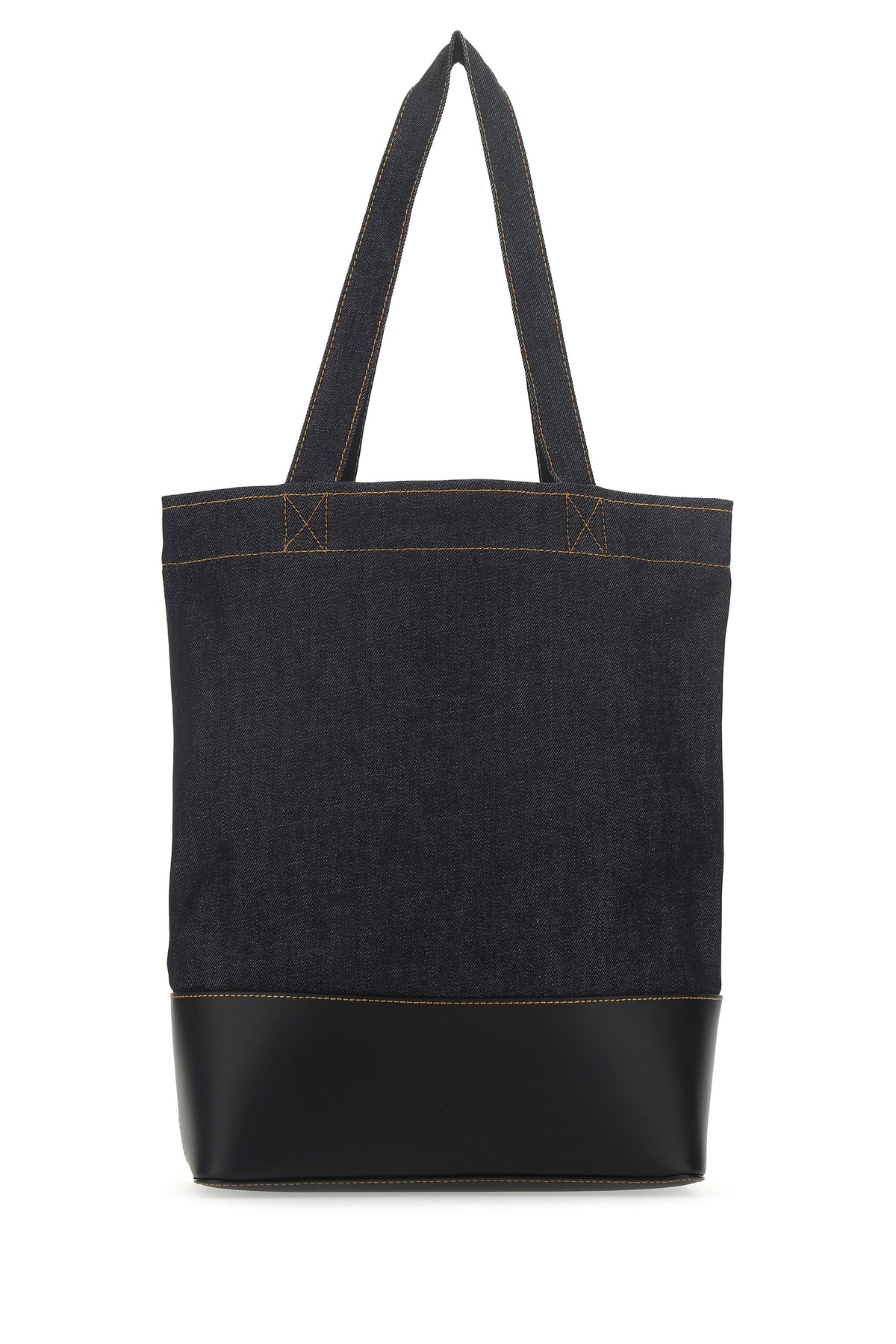 A.P.C. Men Blue Denim And Leather Shopping Bag
