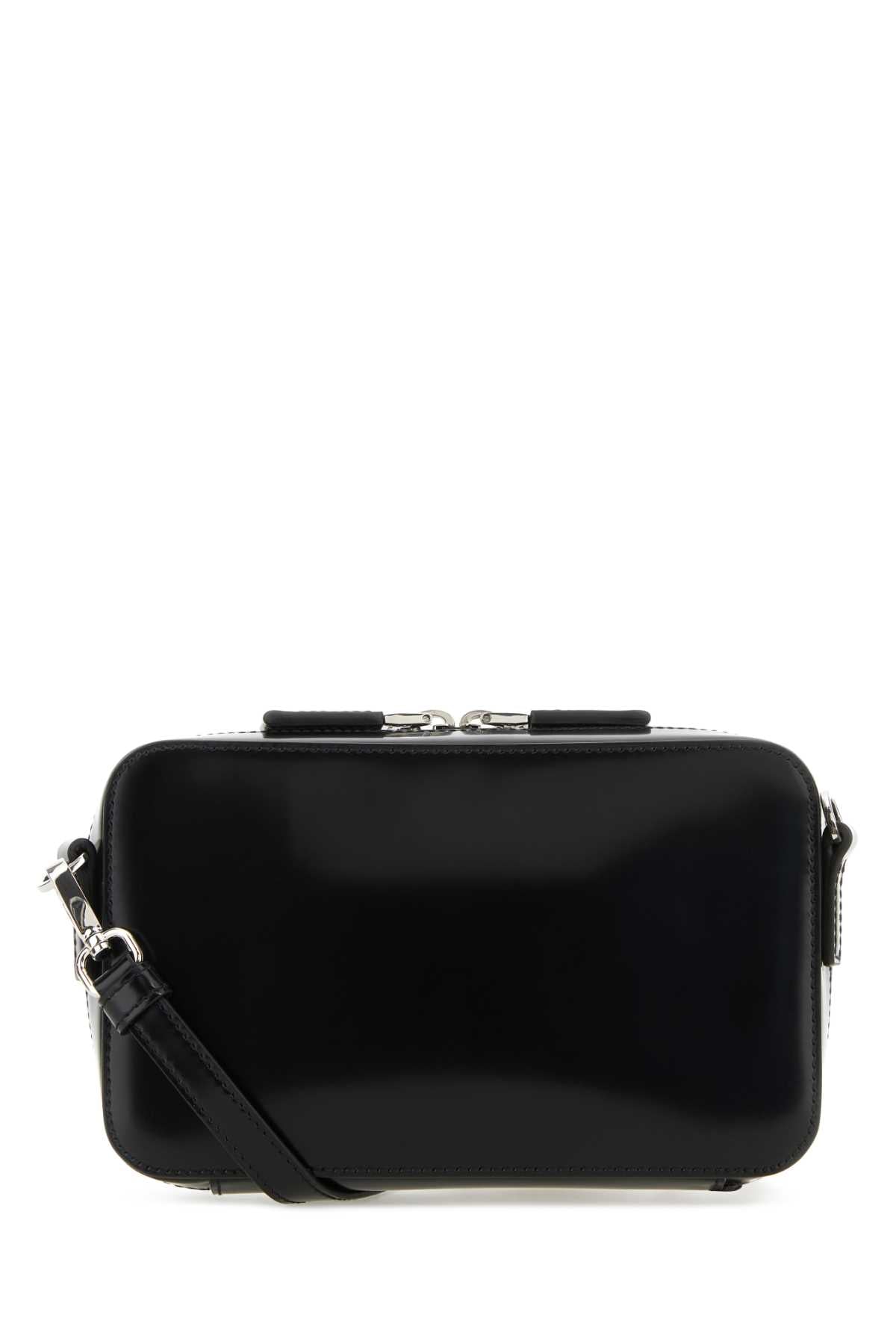 Prada Men Black Leather Brique Crossbody Bag