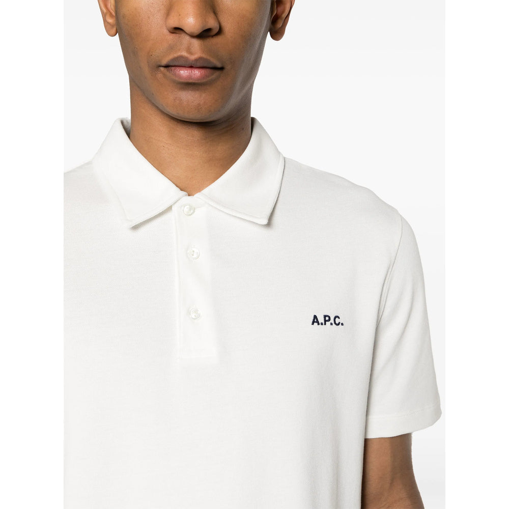 A.P.C. White Polo Shirts Men