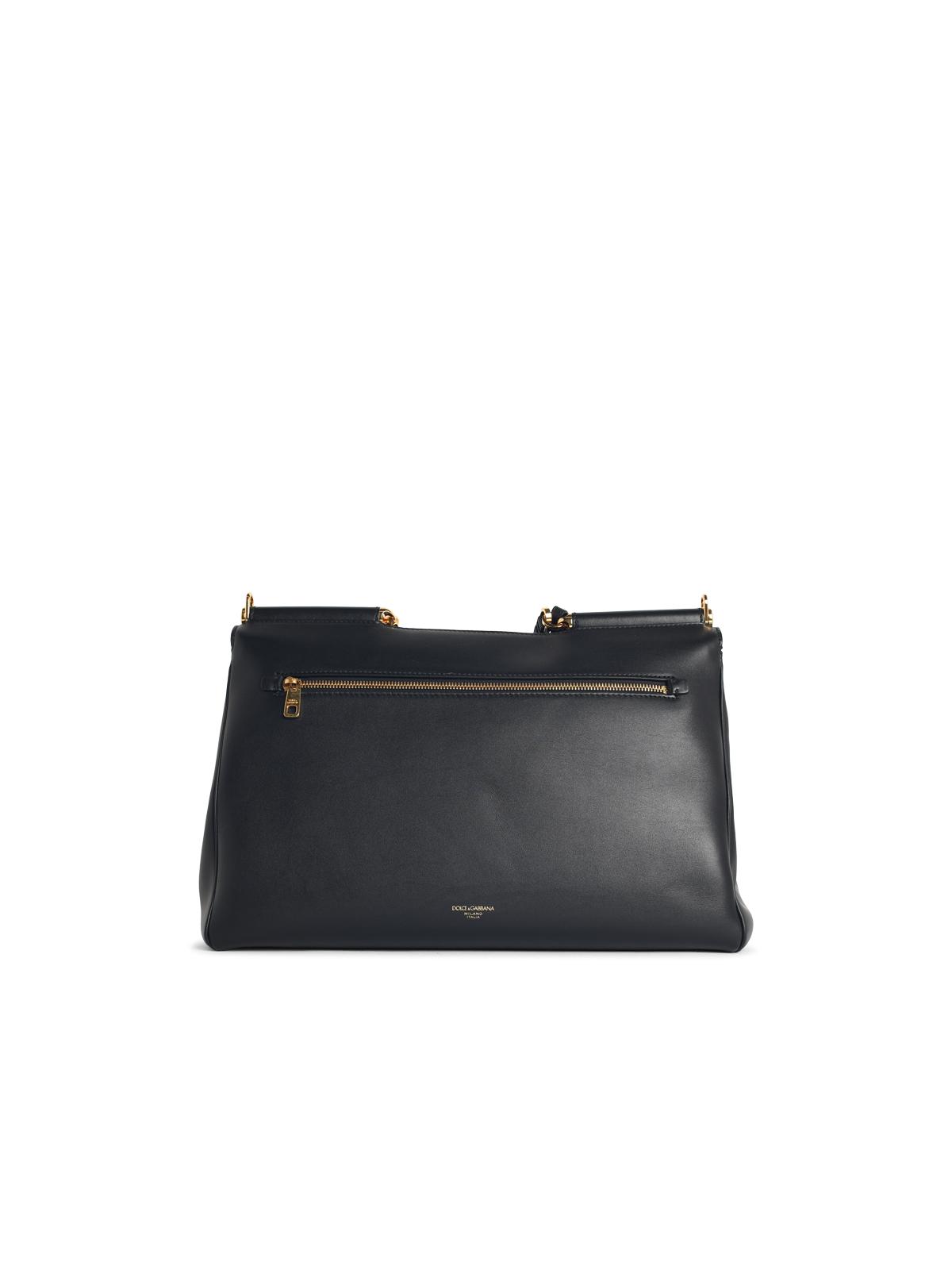 Dolce & Gabbana 'Sicily' Black Leather Handbag Women