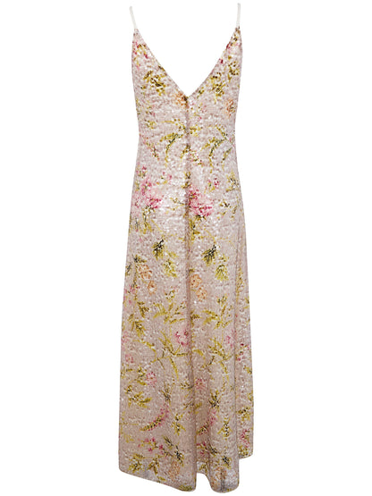 Alberta Ferretti Women Printed Sequins Long Dress