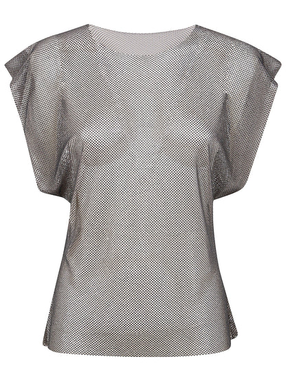 Alberta Ferretti Women Crystals Net T-Shirt