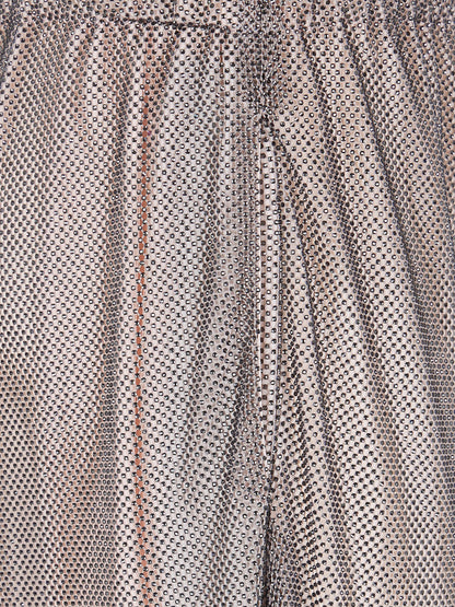 Alberta Ferretti Women Wide Leg Crystals Net Trousers