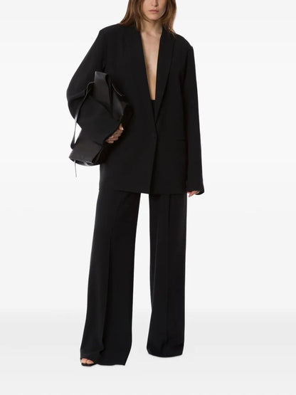 Alberta Ferretti Women Cady Stretch Wide Leg Trousers