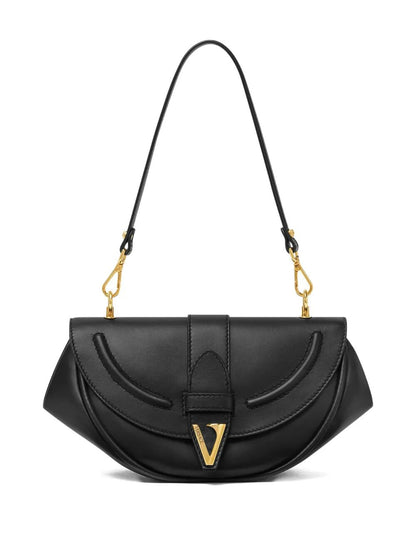 Versace Women "Virtus" Medium Shoulder Bag Calf Leather