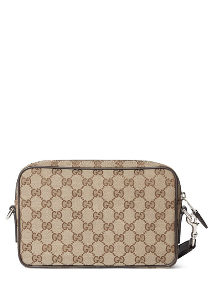 Gucci Men Fabric Shoulder Bag "Gg" Small