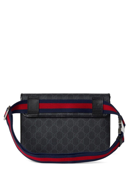 Gucci Men Pouch Gg Black Small Size