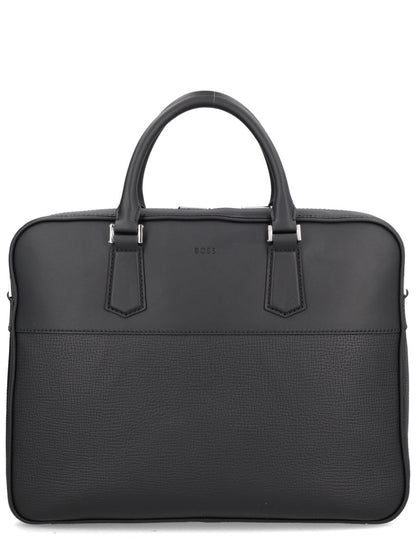Boss Men Leather Briefcase Bag