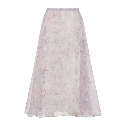 Alberta Ferretti Printed Organza Midi Skirt Women
