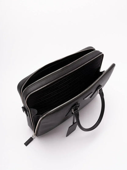 Prada Men Saffiano Leather Briefcase