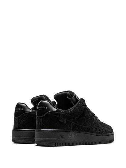 X Louis Vuitton X  Virgil Abloh Air Force 1 Low Black/Black Sneakers