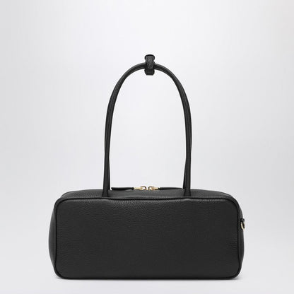 Prada Medium Black Leather Bowling Bag Women