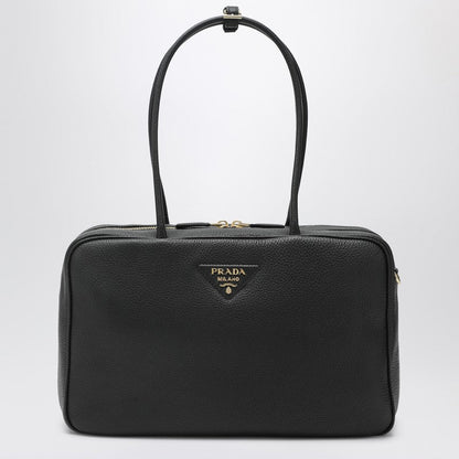 Prada Large Duffle Bag In Black Leather Women