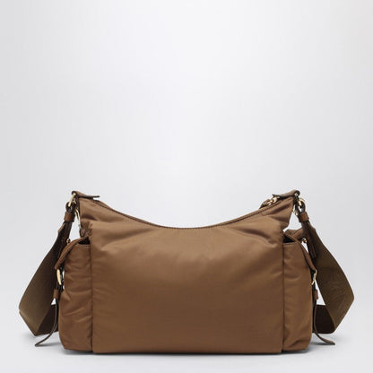 Prada Prada Explore Large Brandy Bag In Re-Nylon And Leather Women