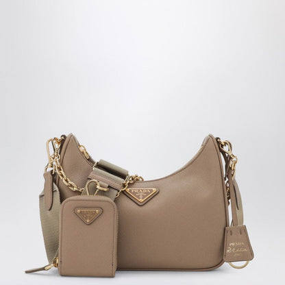 Prada Re-Edition 2005 Bag In Cameo Beige Leather Women