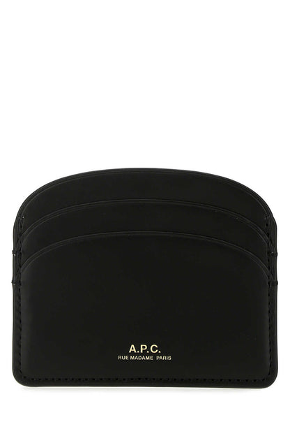 A.P.C. Women Black Leather Card Holder