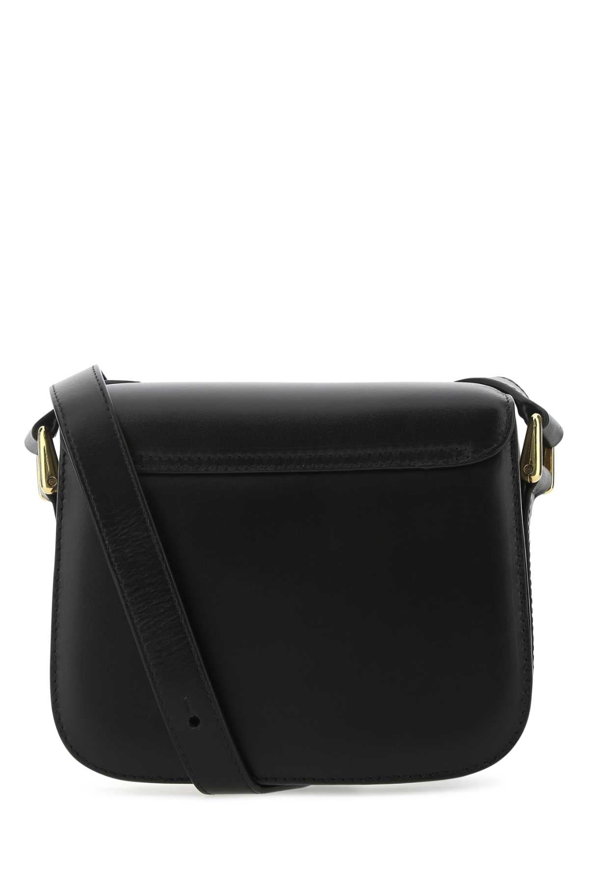 A.P.C. Women Black Leather Mini Grace Crossbody Bag