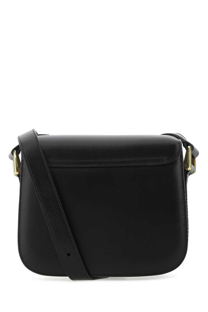 A.P.C. Women Black Leather Mini Grace Crossbody Bag