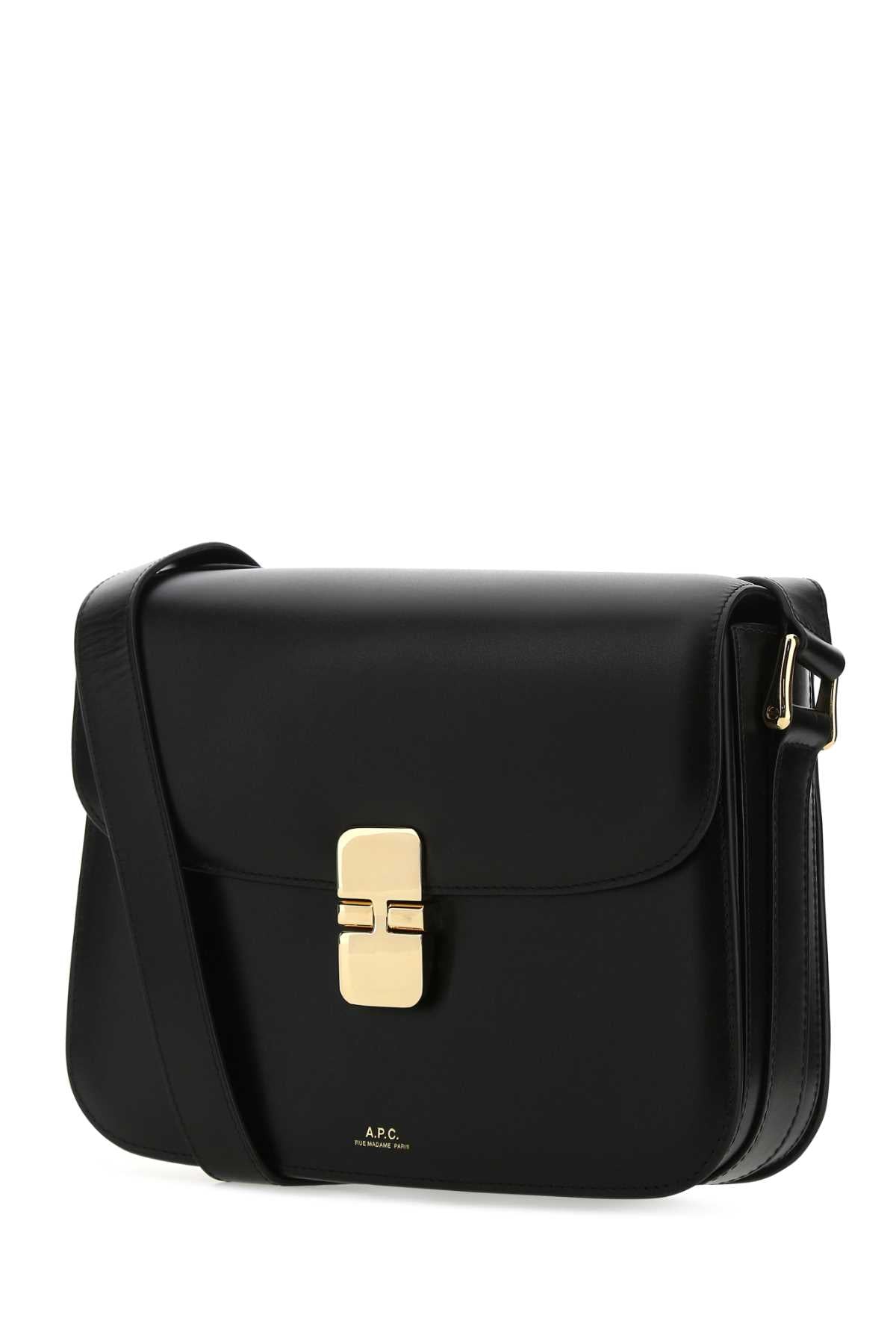 A.P.C. Women Black Leather Grace Crossbody Bag