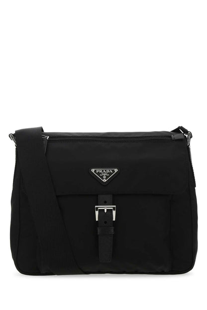 Prada Women Black Re-Nylon Crossbody Bag