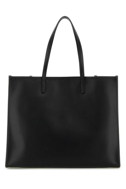 Dolce & Gabbana Men Black Leather Shopping Bag