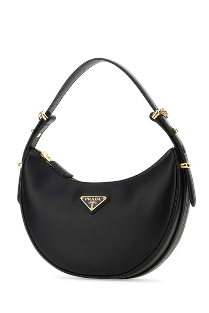 Prada Women Black Leather Arquã¨ Handbag