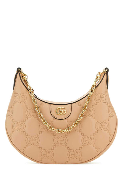 Gucci Women Powder Pink Leather Small Lion Gg Handbag