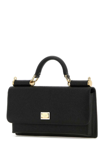 Dolce & Gabbana Women Black Leather Handbag