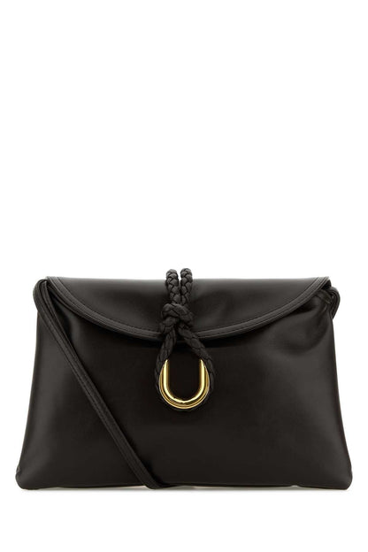 Bottega Veneta Women Dark Brown Leather Small Liberta Crossbody Bag