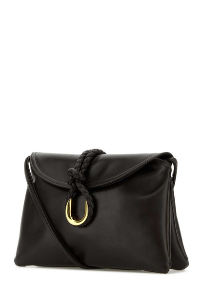 Bottega Veneta Women Dark Brown Leather Small Liberta Crossbody Bag