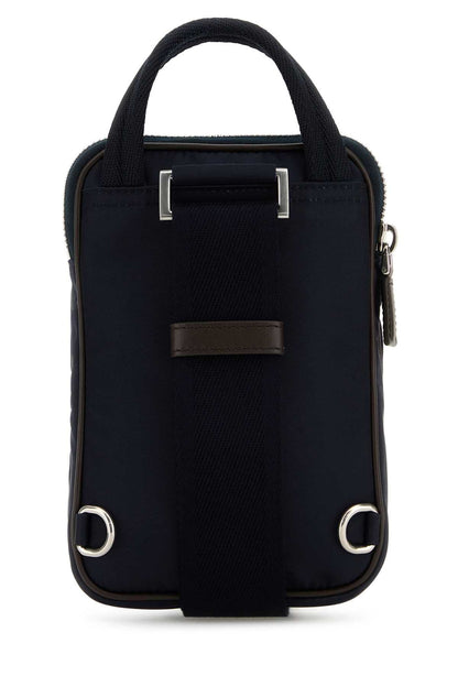 Prada Men Two-Tone Nylon And Suede Phone Case