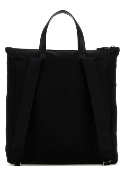 Prada Men Black Re-Nylon Shopping Bag