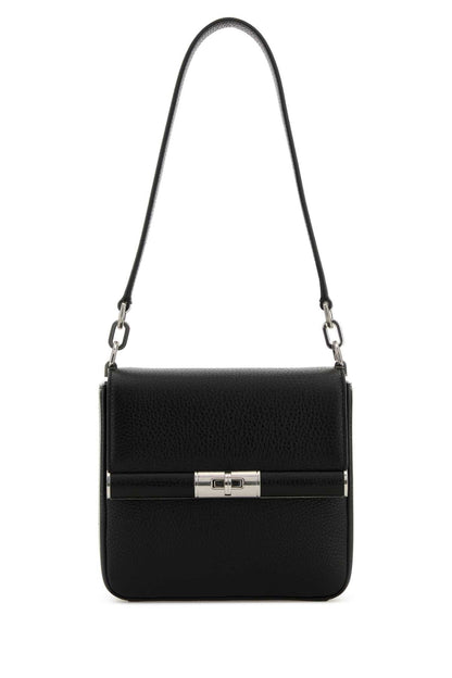 Dolce & Gabbana Men Black Leather Marlene Shoulder Bag