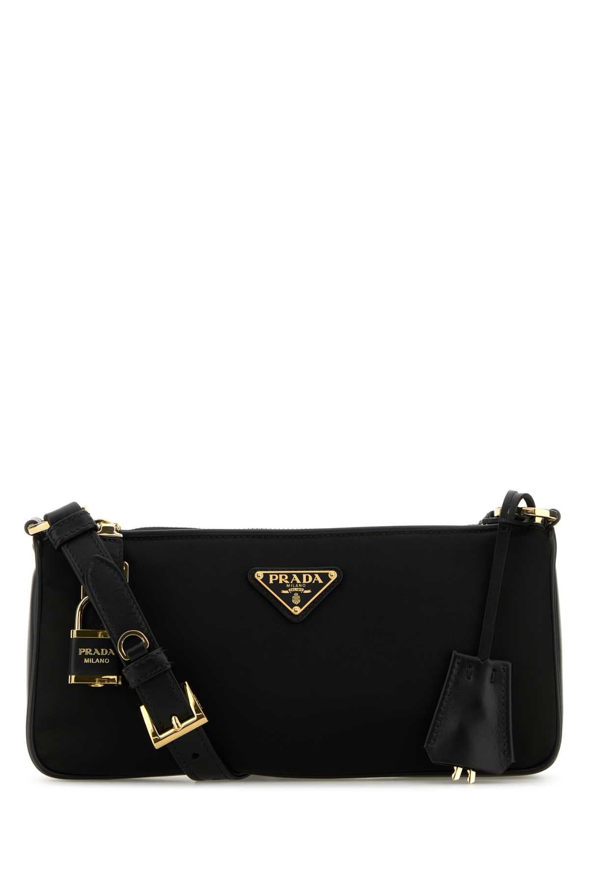Prada Women Black Re-Nylon Crossbody Bag