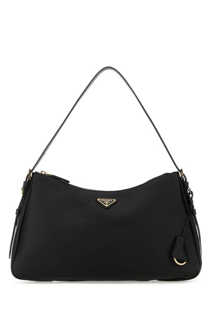 Prada Women Black Leather Shoulder Bag