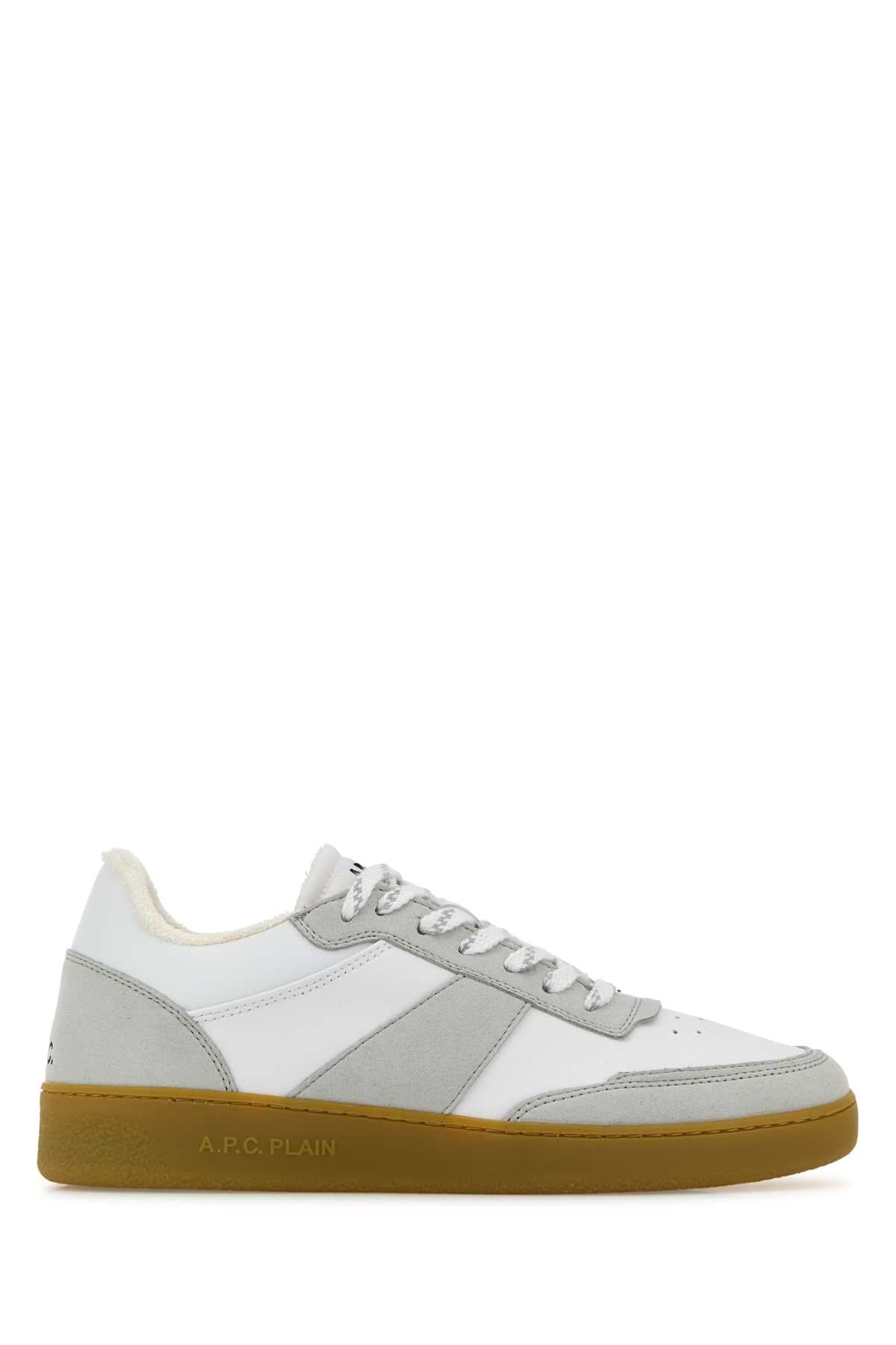 A.P.C. Unisex Two-Tone Synthetic Leather Plain Sneakers