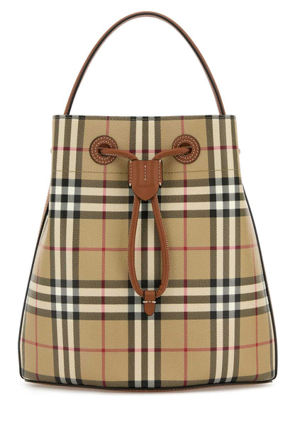 Burberry Women Printed Canvas Bucket Bag