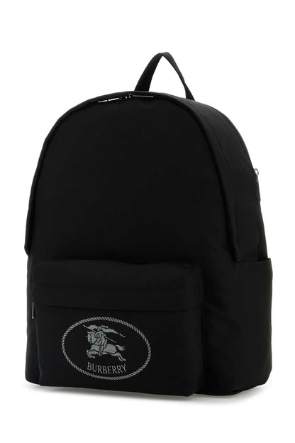 Burberry Men Black Canvas Backpack