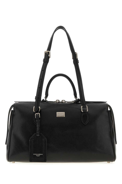 Dolce & Gabbana Women Black Leather Vittoria Handbag