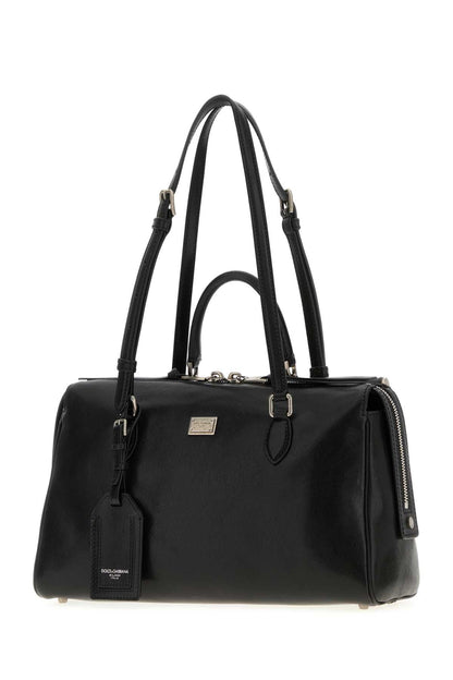 Dolce & Gabbana Women Black Leather Vittoria Handbag