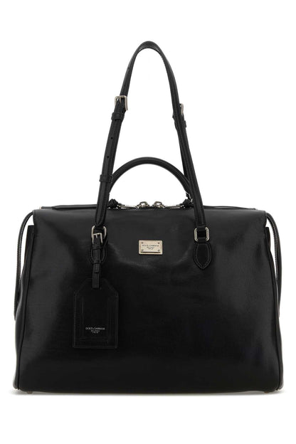 Dolce & Gabbana Women Black Leather Vittoria Handbag