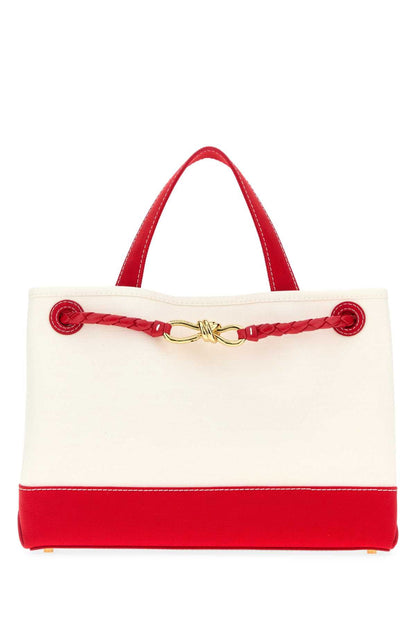 Bottega Veneta Women Two-Tone Canvas Andiamo Handbag