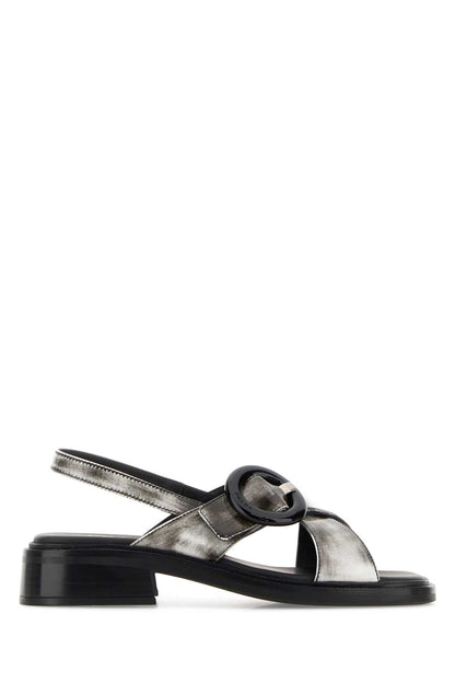 Prada Women White Leather Sandals