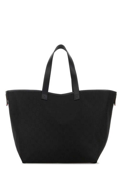 Gucci Men Black Fabric Shopping Bag