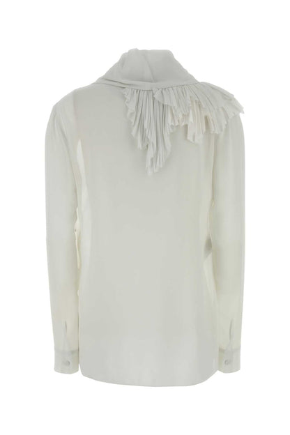 Alberta Ferretti Women White Crepe Shirt