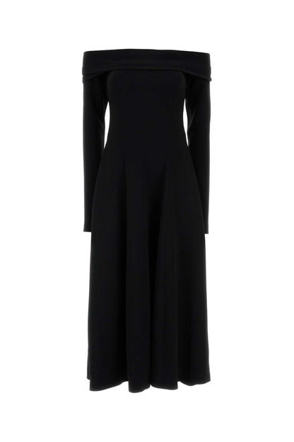 Alberta Ferretti Women Black Stretch Crepe Dress
