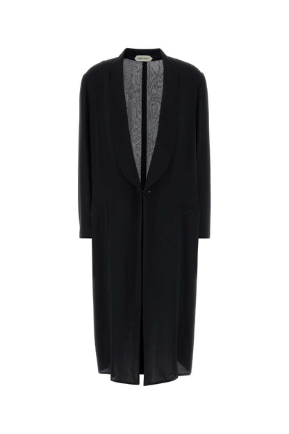Alberta Ferretti Women Black Crepe Coat