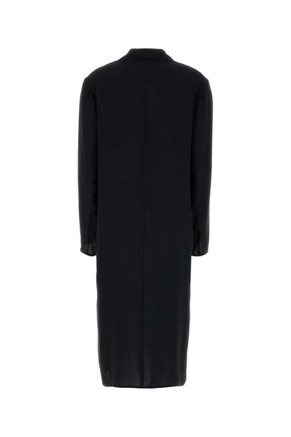 Alberta Ferretti Women Black Crepe Coat