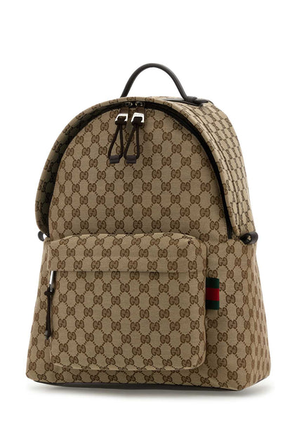 Gucci Men Gg Fabric Backpack